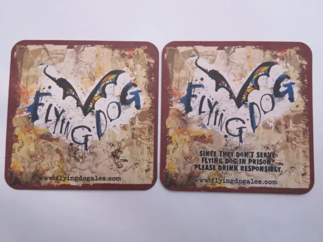 Beer Breweriana Coaster ~*~ FLYING DOG Brewery ~*~ Don't Serve Brews in Prison