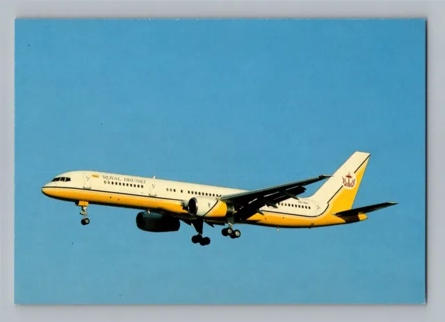 Aviation Airplane Postcard Royal Brunei Airline Boeing 757 Take Off Landing AL12