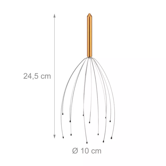48x Kopfmassagegerät Kopfkrauler gold Kopfmassagespinne Kopfkralle Kopfspinne 3