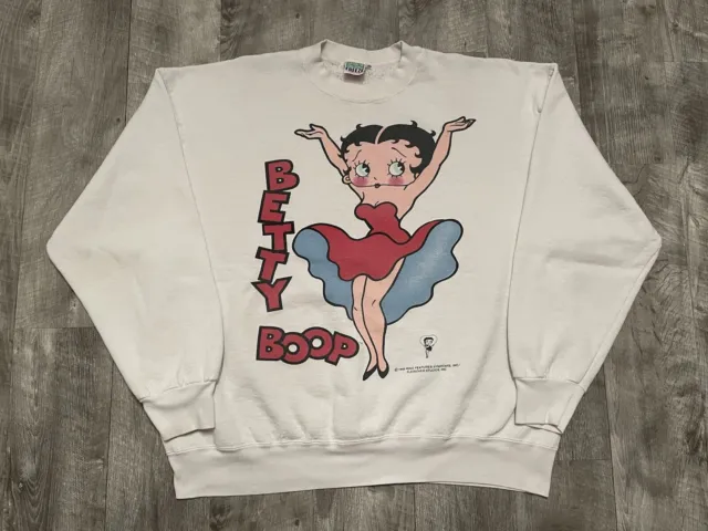 Vintage 1993 Betty Boop Double Sided Crewneck Sweatshirt Cartoon Comic 90s