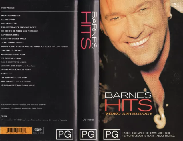 BARNES HITS - VIDEO ANTHOLOGY- VHS -PAL -N&S - Never played -Original Oz release
