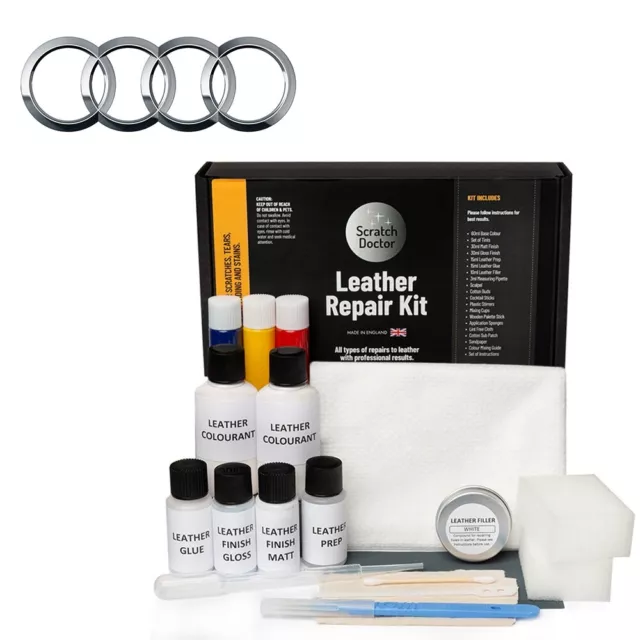 Audi Leather Repair Kit For Holes Tears Rips Scuffs Scratches, Restore Paint.