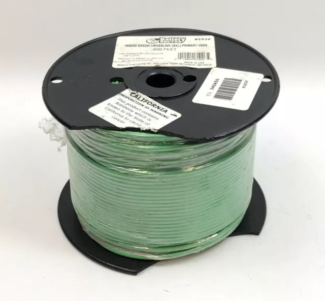 Battery Doctor 81026 14AWG Green Conductor Stranded Primary Wire 500 ft