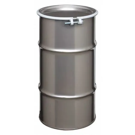 Zoro Select St1604 Open Head Transport Drum, 304 Stainless Steel, 16 Gal,