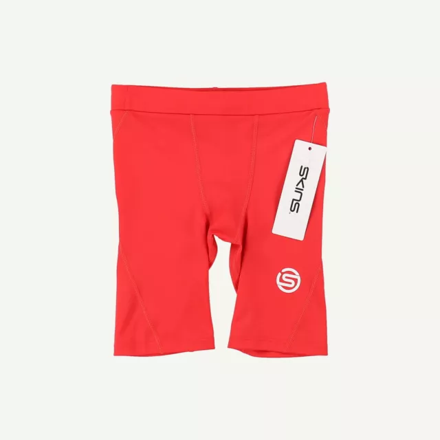 SKINS Compression Unisex Kids Red Nylon Series 1 Half tight Shorts Size M