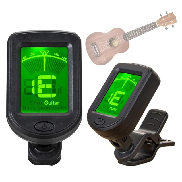 Parts Accessories Digital Chromatic LCD Clip-On For Bass Guitar Electric Tuner