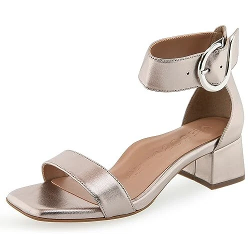 Aerosoles Women's Eliza Heeled Sandal Silver Metallic 12