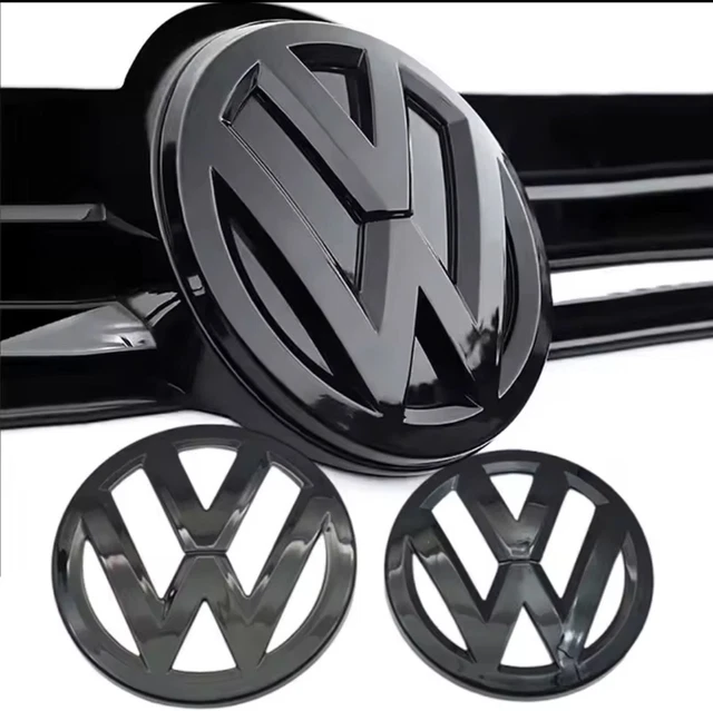 Front Grille Logo Cover Glossy Black Emblem 127mm VW Golf 5 GTI MK5  ABS