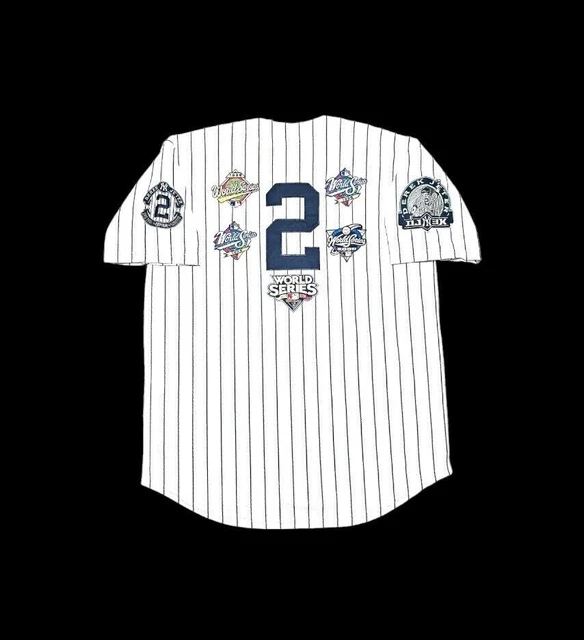 DEREK JETER NEW York Yankees Jersey 5 World Series Patches! Stitched