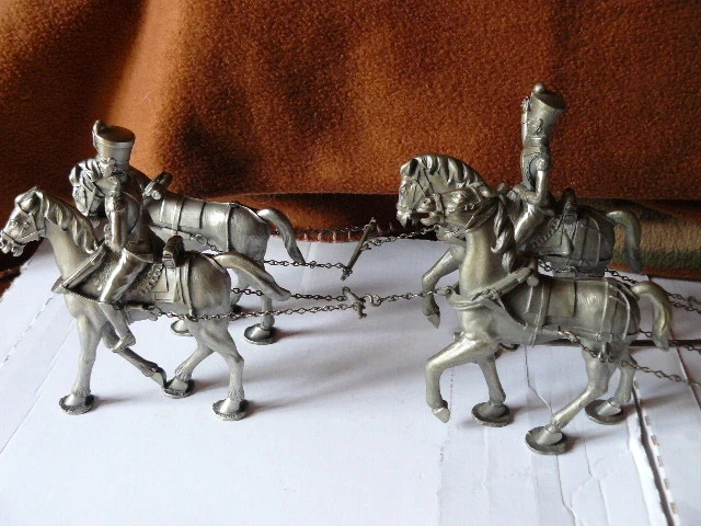 Figurine étain Les Etains Du Prince - Napoléon, Empire, Attelage Canon Gribeauval 2ème Rang