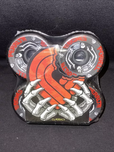 POWELL PERALTA G-BONES 97A 64mm Black Skateboard Wheels New Sealed Factory 4 pcs