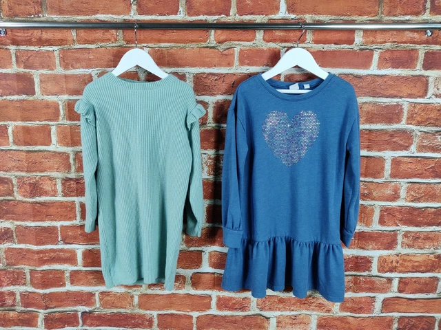 Girls Bundle Age 6-7 Years Gap M&S Jumper Dress Set Casual Party Sequins 122Cm