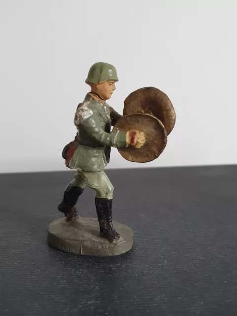 Elastolin Lineol Soldat mit Becken Musiker Marsch Wehrmacht Militär II. WK Masse