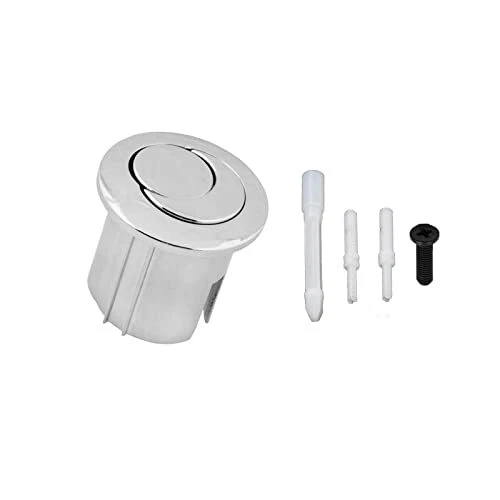 CANTONDZ Bouton Poussoir Double Court WC D2D Chromé - Compatible Chasse D'Eau 822043001