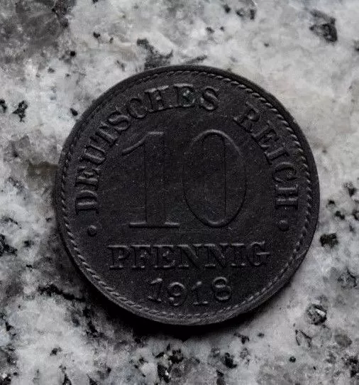 10 Pfennig 1918 Kursmünze Deutsches Kaiserreich ohne Münzzeichen Top Prägefrisch