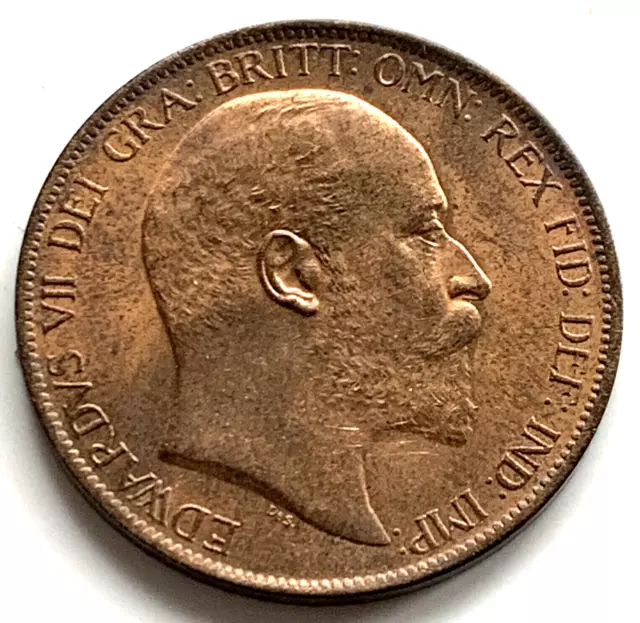 Edward VII 1902 Penny, High Tide, Very High Grade