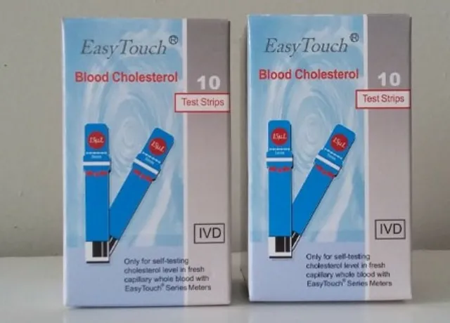 Tiras reactivas Easy Touch para controlar el nivel de colesterol en sangre - 10 tiras
