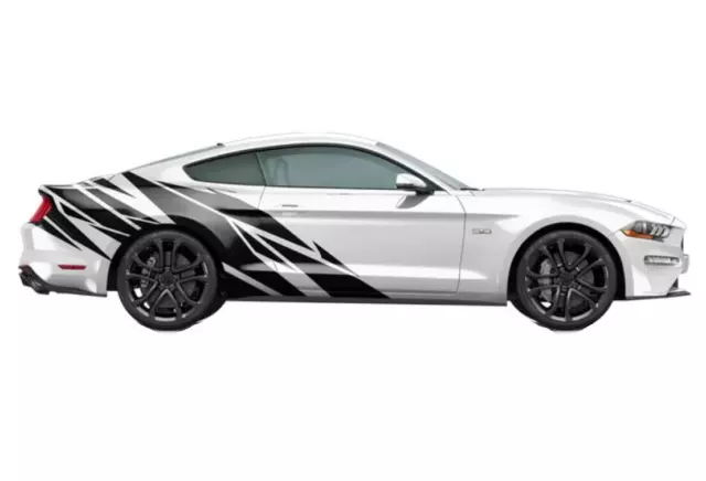 Both Sides Kit Vinyl Stripe Car Sticker For Ford Mustang Trunk Side Door Decals