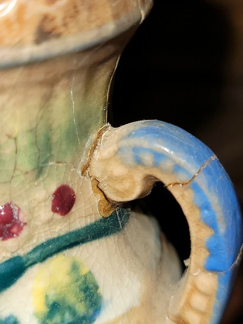 Majolica vintage Miniature Vase Made Japan 3