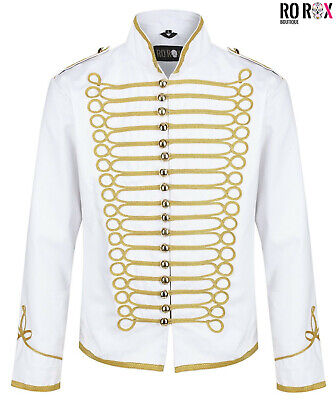 Ro Rox Mens Jacket White Hussar Parade Military Army Drummer Steampunk Adam Ant