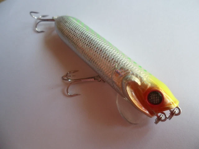Leurre De Pêche Popper Surface - Multicolore Argenté/orange/jaune/vert, Flottant