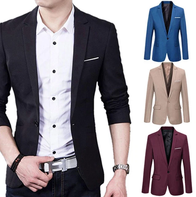 Blazer ORIGINAL Sacos Chaqueta Para Hombres Slim Fit Terno Blazers Traje  Ropa De