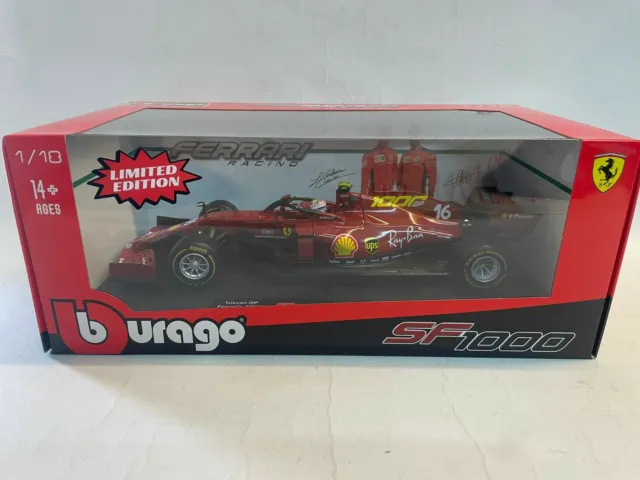 Bburago Burago Ferrari SF1000 #16 Charles Leclerc Tuscany 1000 Gp Mugello 1/18