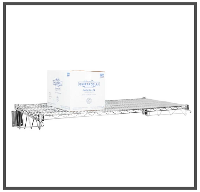 14" x 48" Commercial Kitchen Restaurant Chrome Wire Wall Mount Shelf Vented NSF*