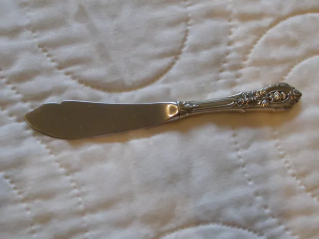 Wallace Rose Point ( Rosepoint ) sterling silver Master Butter Knife HH