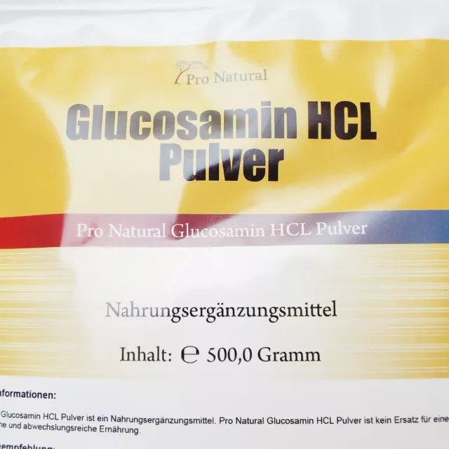 Pro Natural Glucosamin HCL 500g Pulver 100% rein, ohne Zusätze Gelenke 3