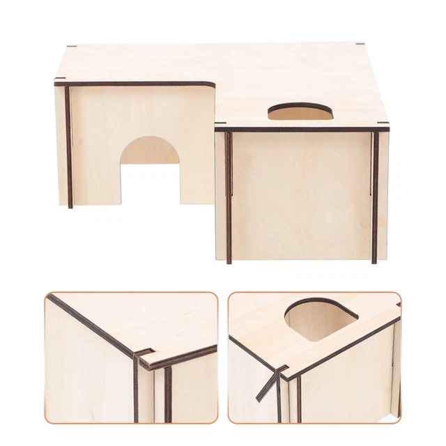 Wooden Hamster Hideout Hamster Hideout House Gerbil Toys Pet Bed