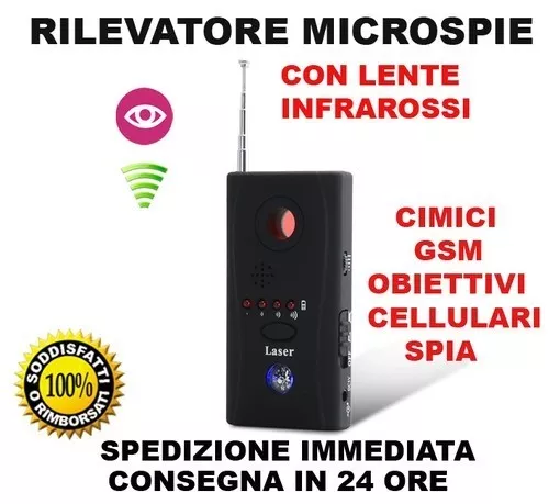 Rilevatore Di Microspie Bonifica Cimici Spycam Telecamere Wireless Cablate Cw74