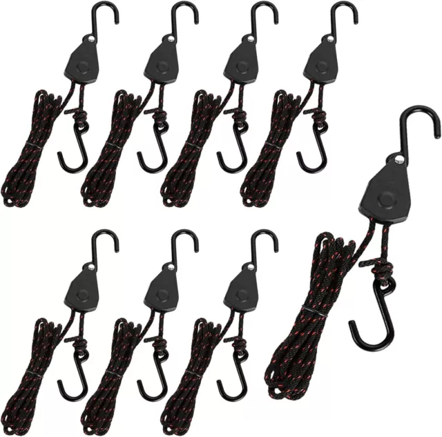 NEW 2468809 3/8 X 8Ft Black & Blue Rope Ratchet Kit 250Lb Rated With Hook  £13.20 - PicClick UK