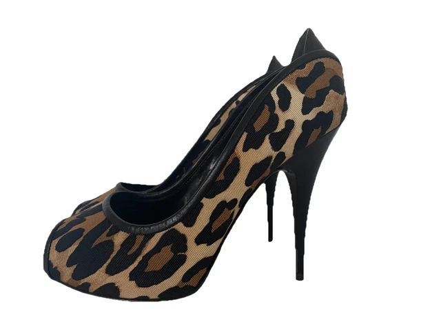 heeled russell and bromley leopard print boots