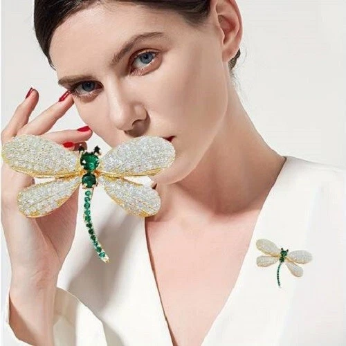 Broche libellule colorée en émail de luxe vintage pour femme – .floraltrip