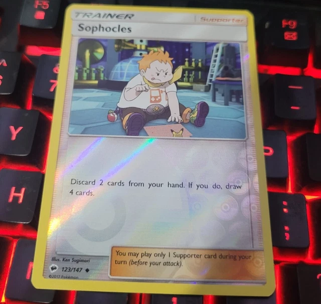 Burning Shadows - Sophocles 123/147 - Reverse Holo Rare Trainer - Pokemon Card