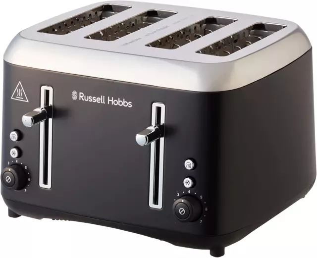 Addison 4 Slice Toaster, RHT514BLK, Dual Browning Controls, Defrost & Reheat, Wi