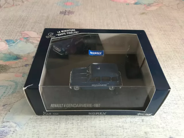 Voiture Miniature Renault 4 4L R4 4 Gendarmerie 1967 Norev au 1/43