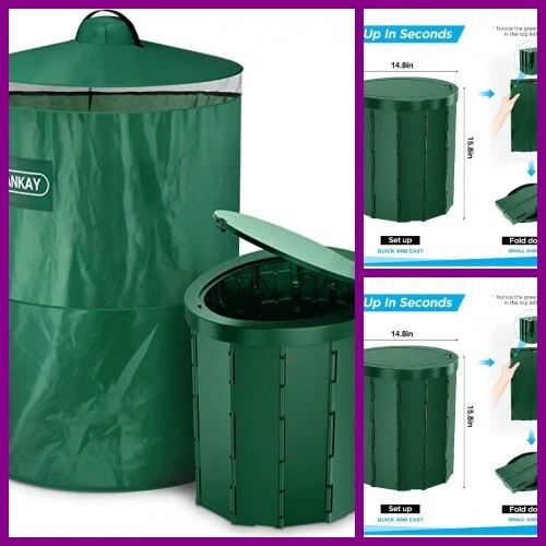 Portable Toilet with Pop up Privacy Tent, 2 in 1 Camping Toilet Portable Potty
