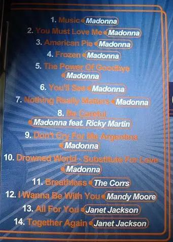 Madonna Video CD Disc Karaoke American Pie + more with on screen lyrics VCD#a 2