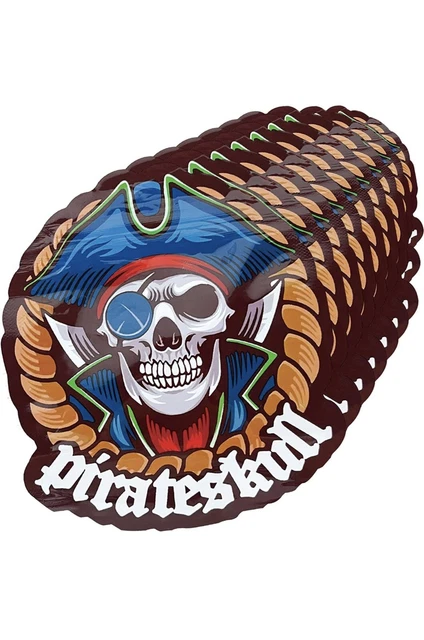 100 Pack Bags, Pirate Skull Resealable Zip Lock Food Storage Bags. New
