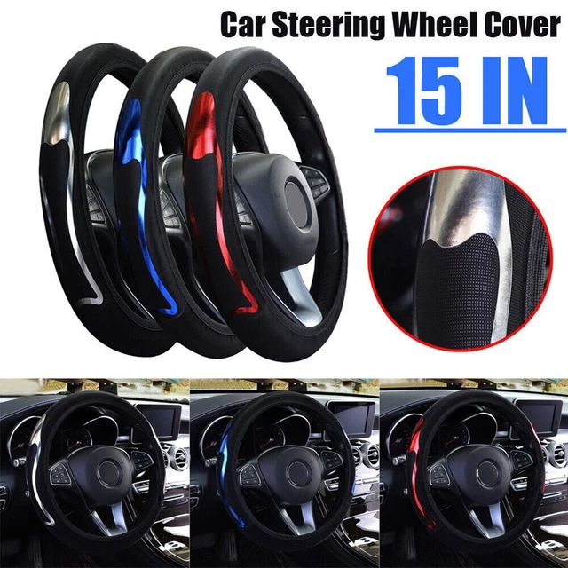 Coprivolante per auto in pelle - Coprivolante in morbida microfibra, taglia universale M 37-38 cm / 14,5-15 pollici, antiscivolo, traspirante, nero | Leroy Merlin Coprivolante per auto in pelle - Coprivolante in morbida microfibra, taglia universale M 37-38 cm / 14,5-15 pollici, antiscivolo, traspirante, nero | Leroy Merlin