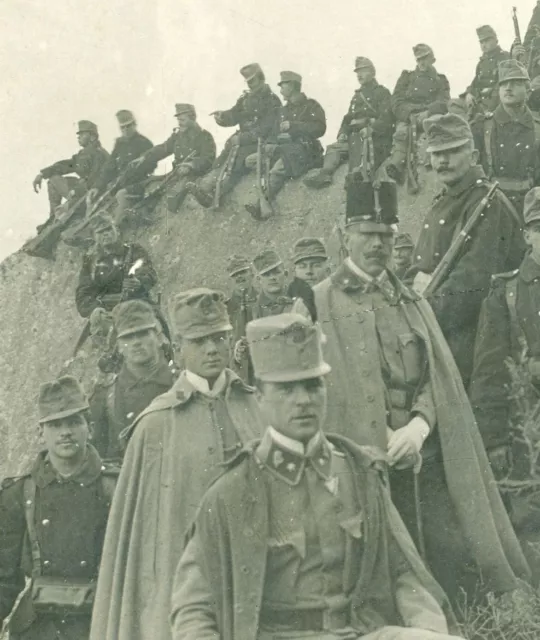 AK 1917-Gruppenfoto TIROLER KAISERSCHÜTZEN an der Front-Offiziere im Vordergrund
