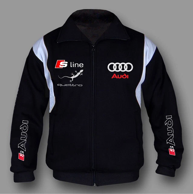 AUDI S LINE Quattro Racing Sport Veste Jacke Fabriqu UE Broderie