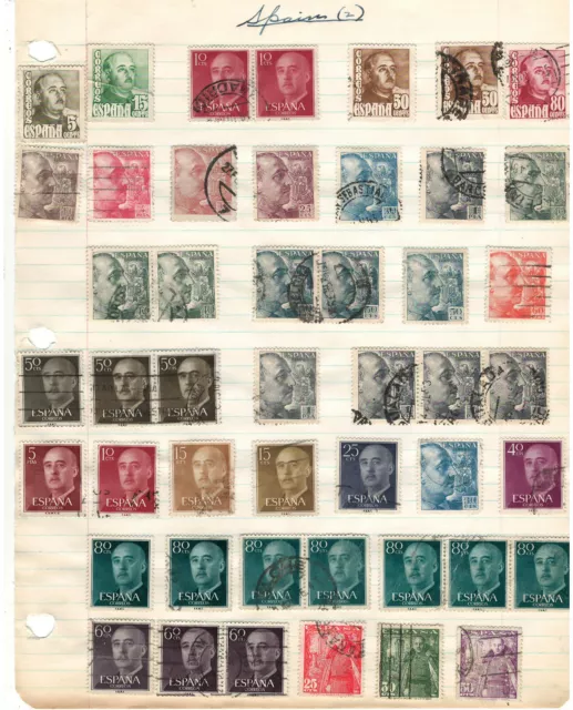 SPAIN  Amazing Very Old Used Stamps Hinged/Glued on list