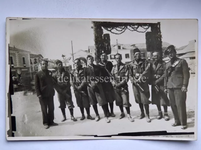 MILITARI fascismo Camicie Nere a Tolmino (?) foto vecchia cartolina