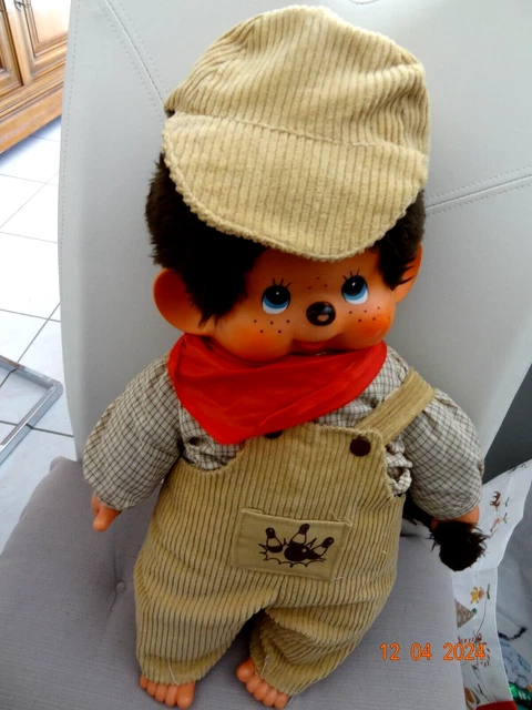 GRAND KIKI ANCIEN AJENA SEKIGUCHI MONCHHICHI 45 CM KIKI LE VRAI tenue d'origine EUR 45,00 
