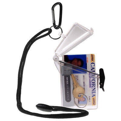 WITZ See it Safe Clear Waterproof ID Badge / Card Holder Case w/ Lanyard & Clip