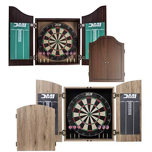 Deluxe Dartboard Cabinet Set Multiple Finishes Available