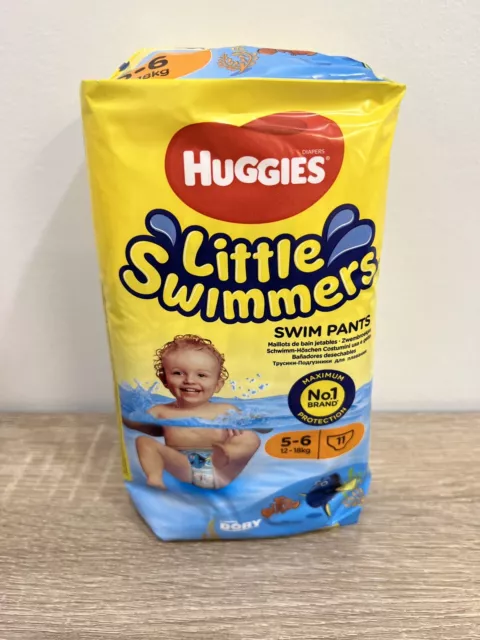 Huggies Little Swimmers Swim Nappies Disposable Diapers Size 5-6, 11 Pack